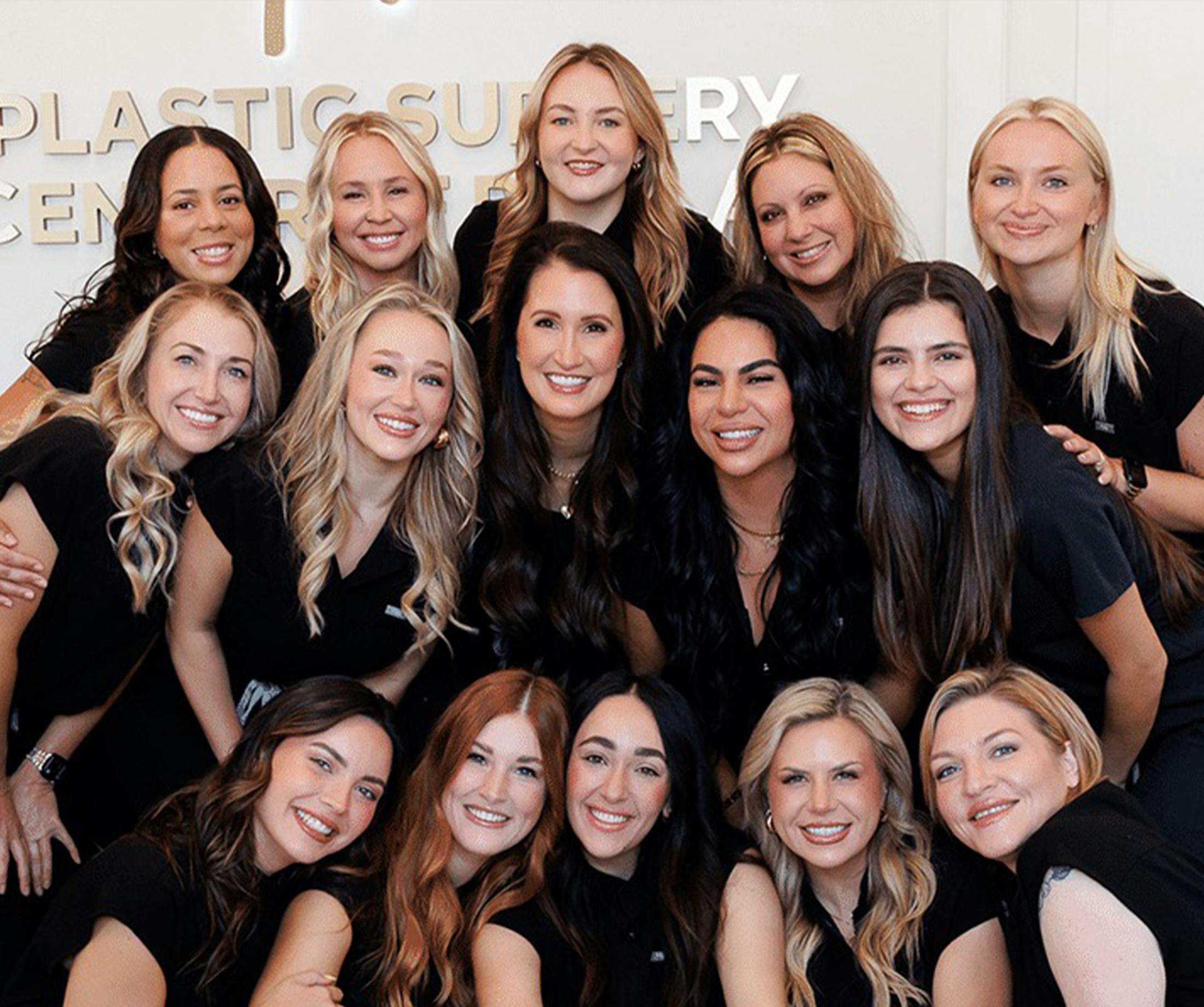 A group of women smiling