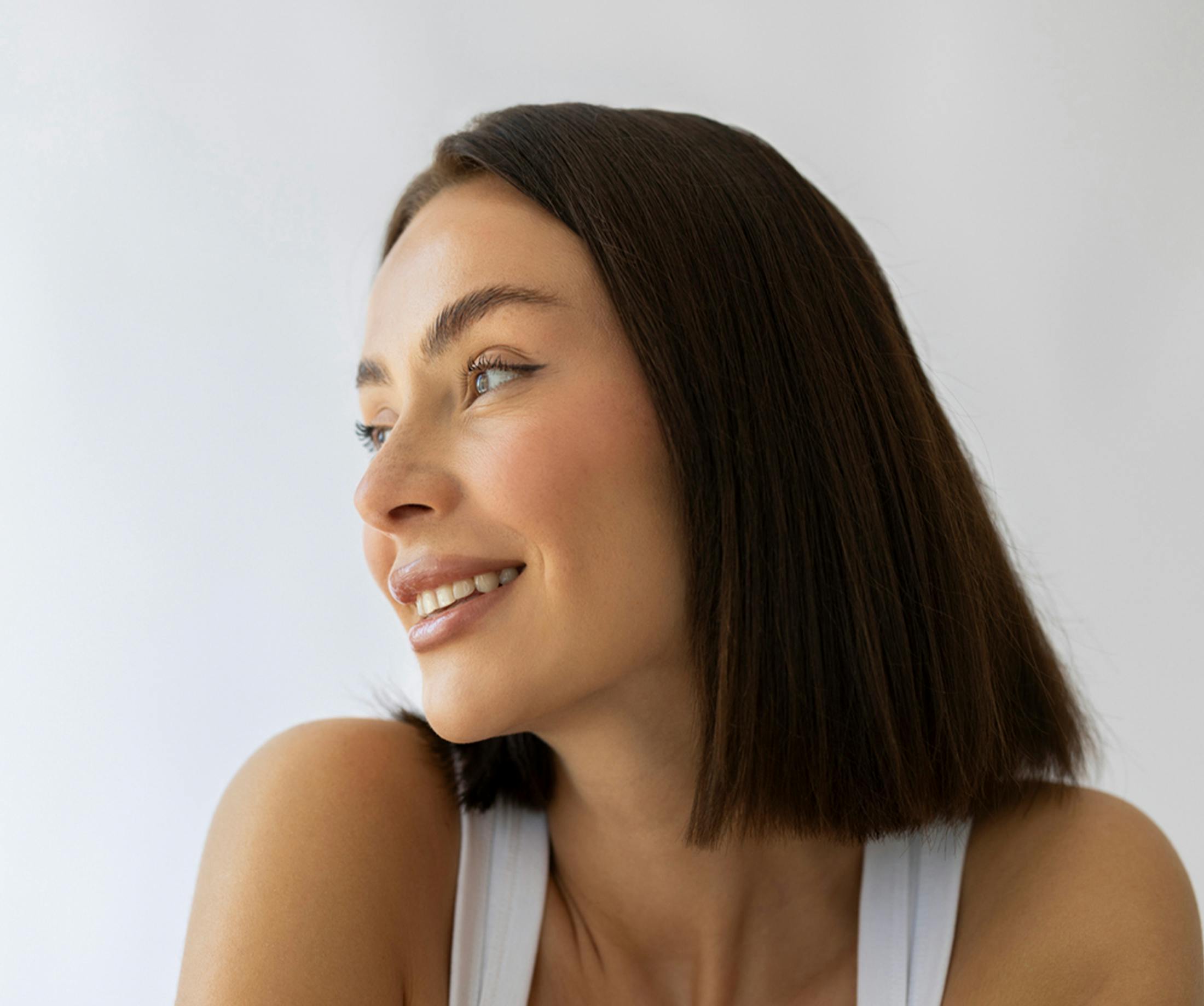 Woman looking to the side