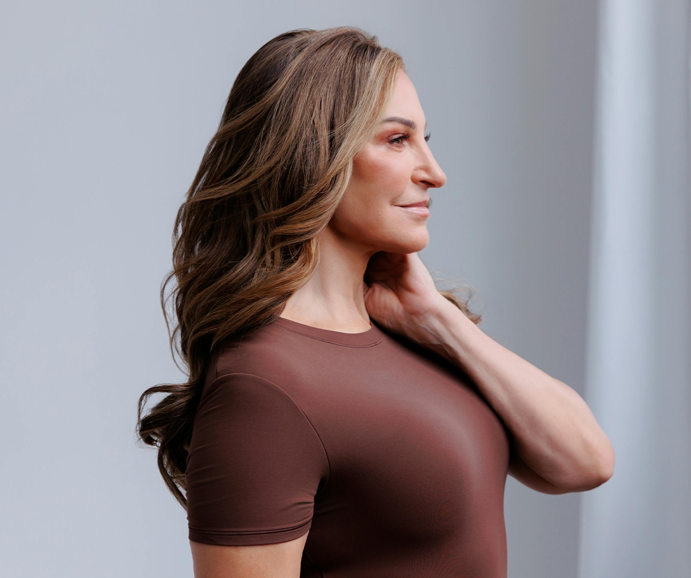 woman with long hair