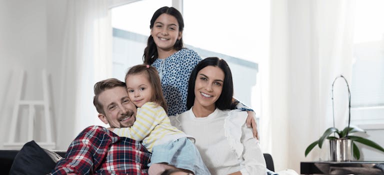Family with young children