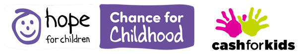 Chance for Childhood and Cash for Kids logos