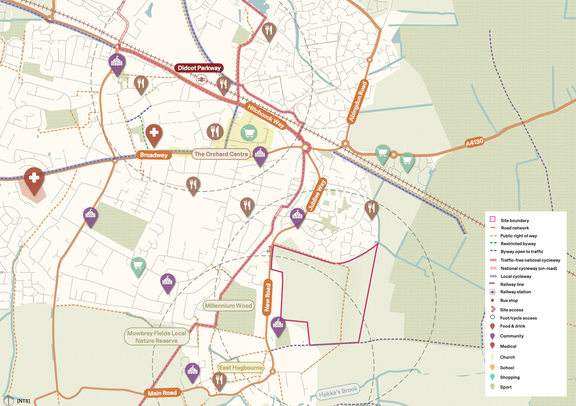 Our site sits close to existing travel routes and amenities