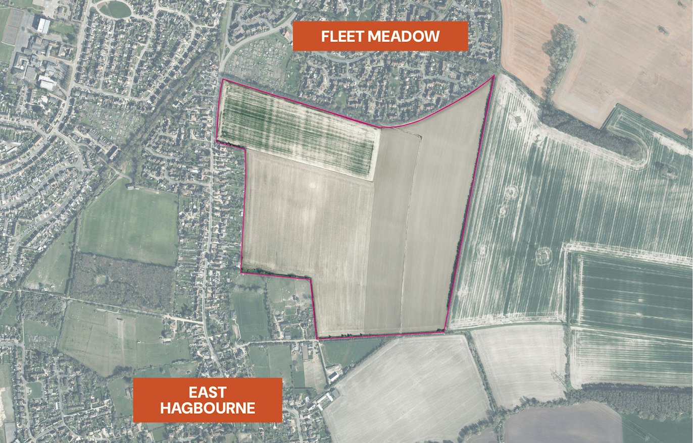 A red line map showing our site's boundaries