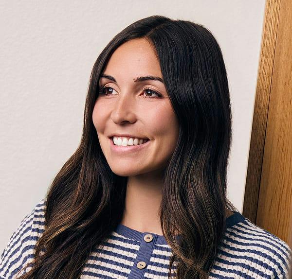 smiling brunette woman
