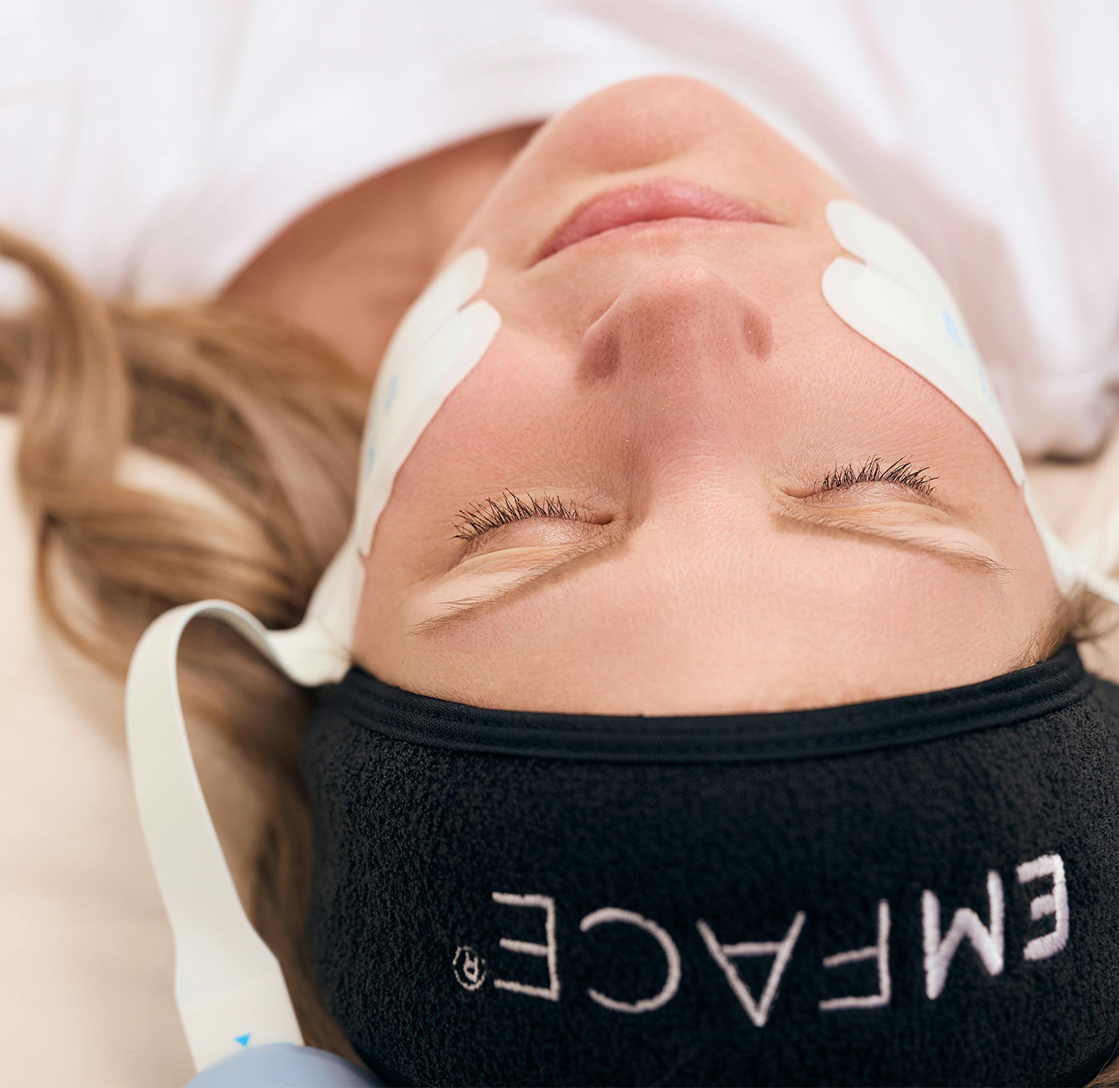 Woman getting emface procedure done