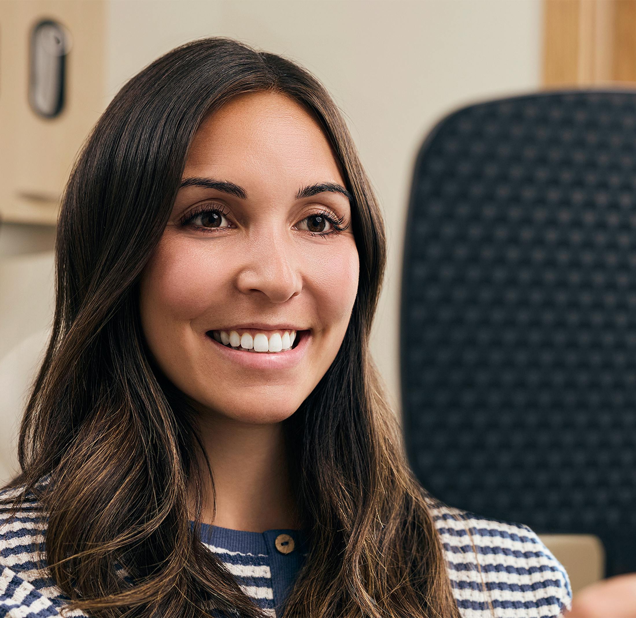Woman smiling