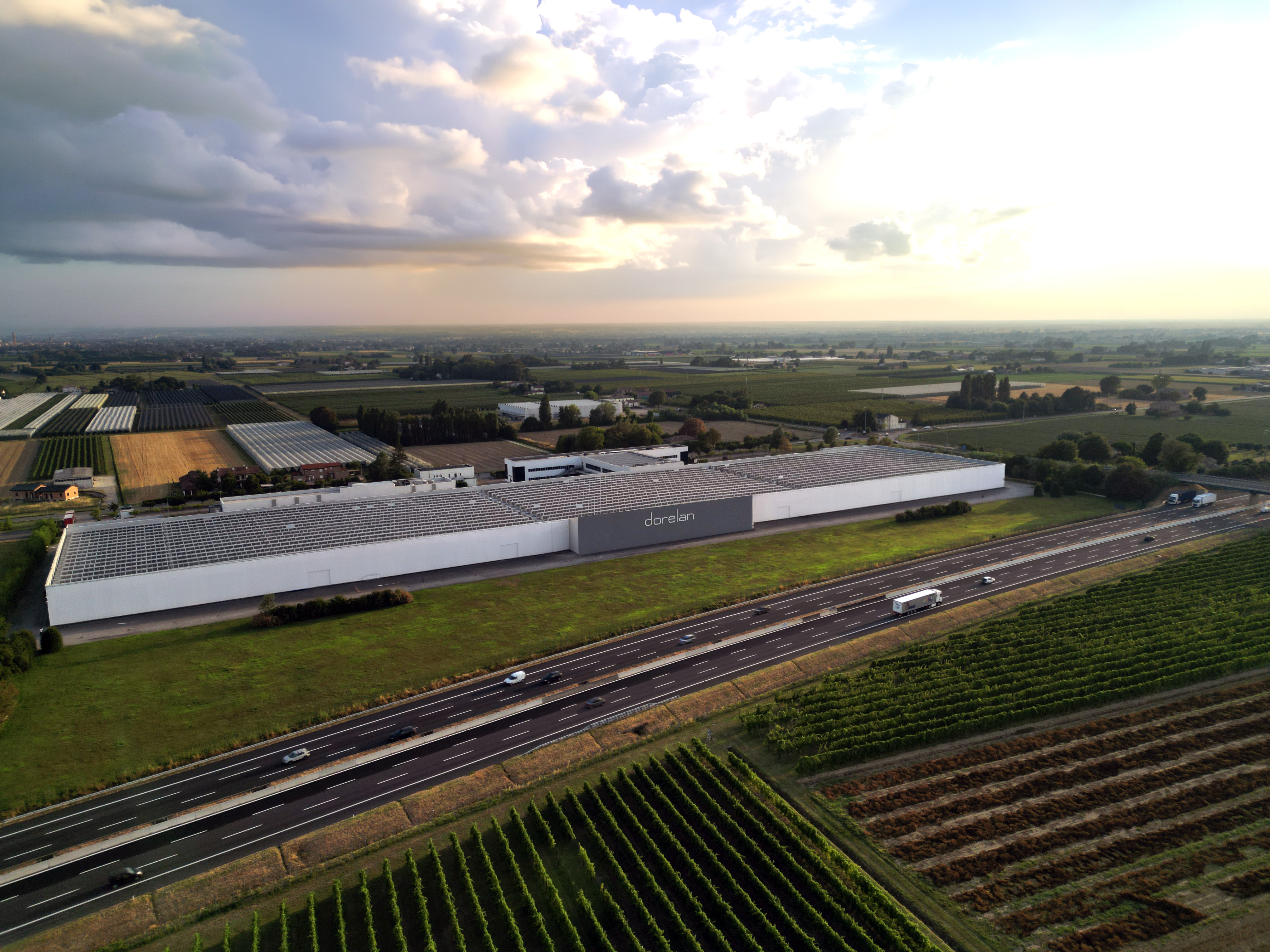 Aerial view of the Dorelan factory