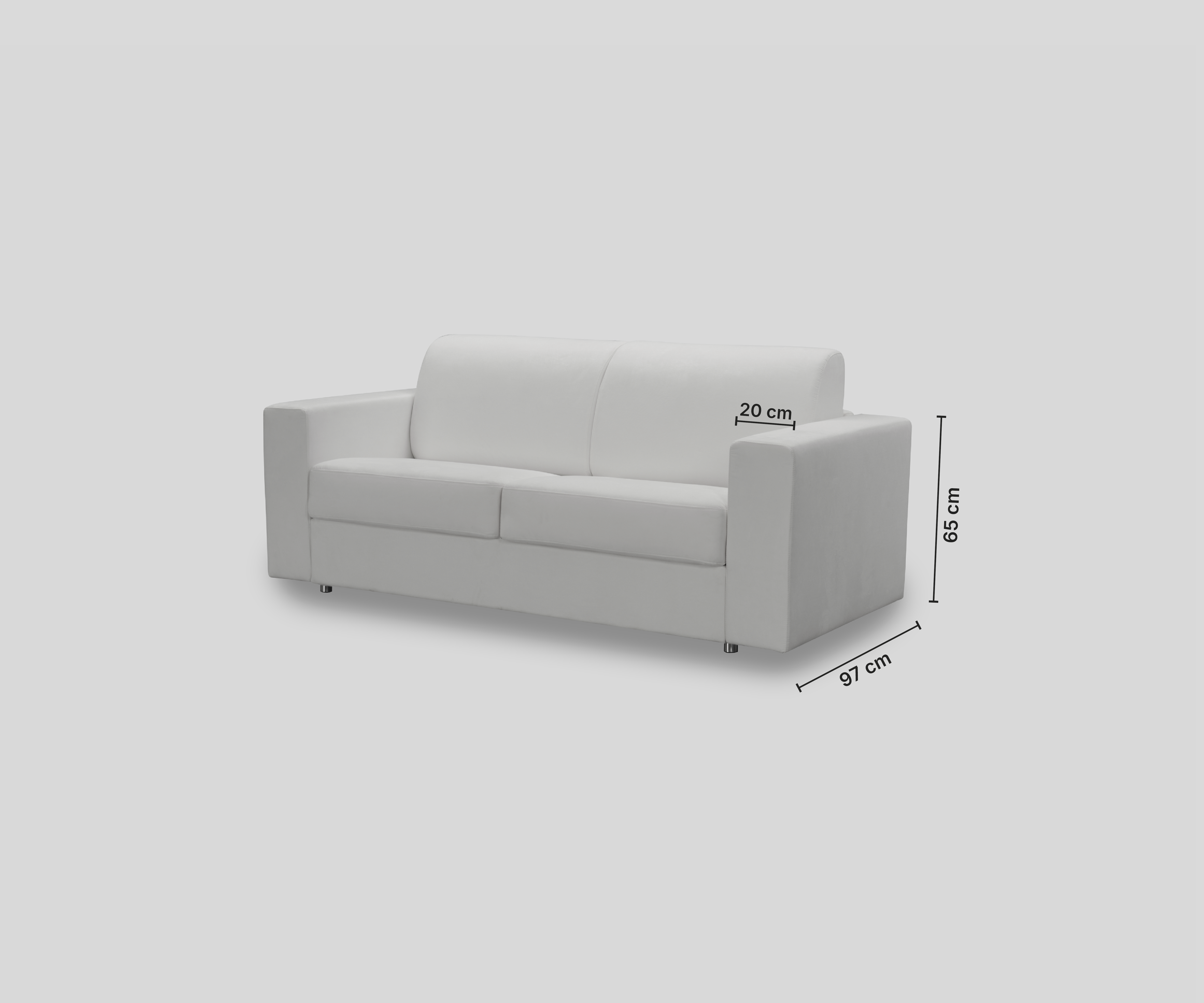 GEORGE XL, divano letto, con misure