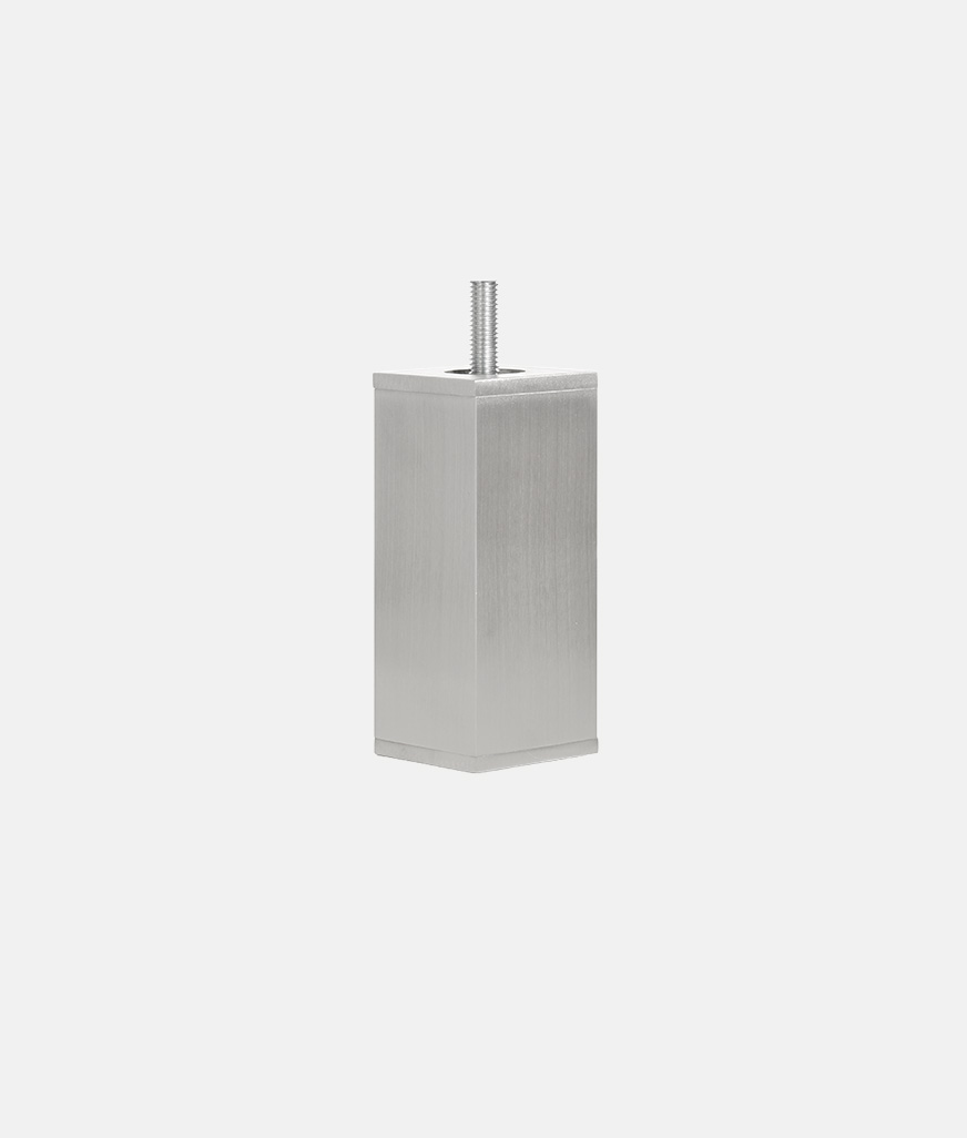 Square metal foot