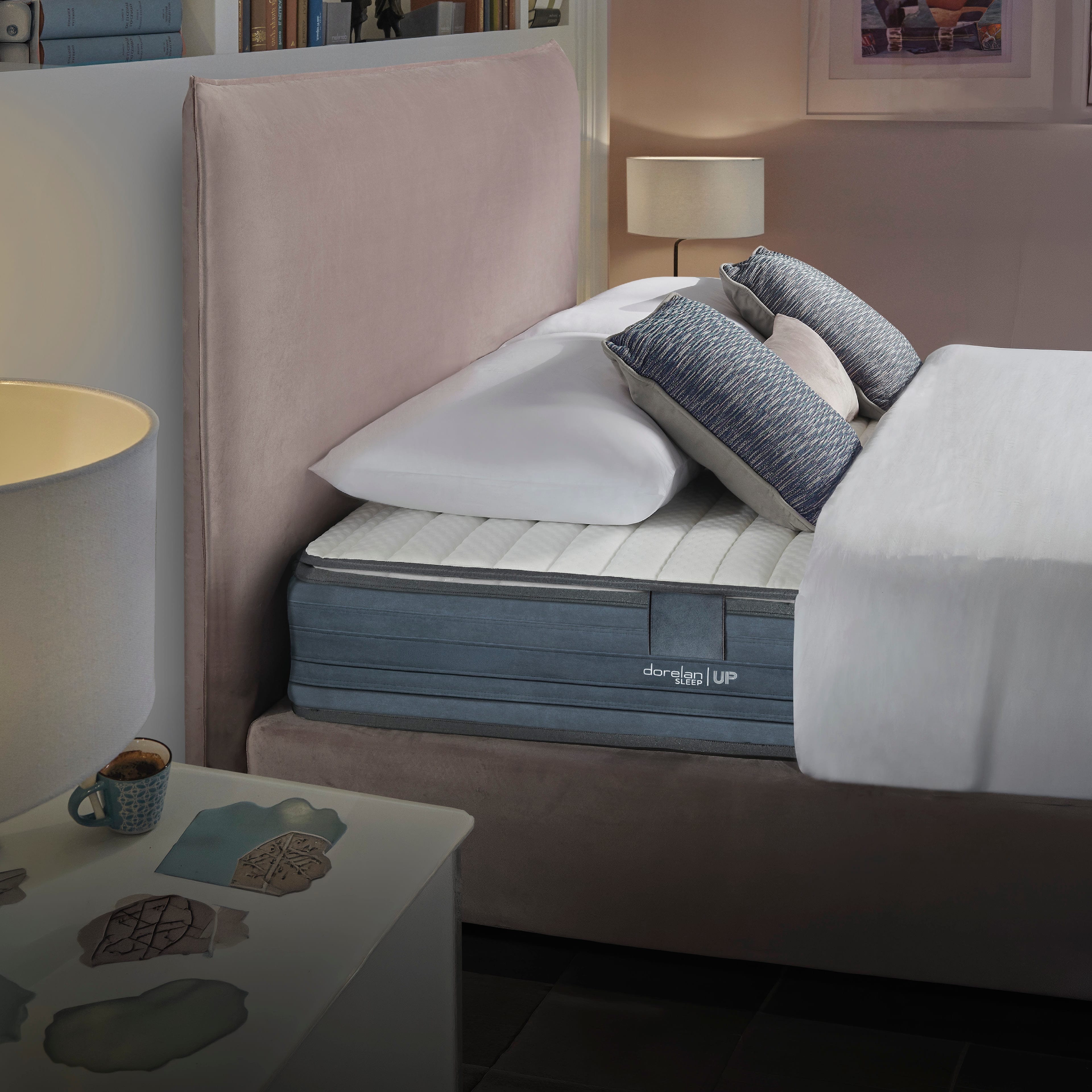 Dorelan Aura mattress in a hotel room