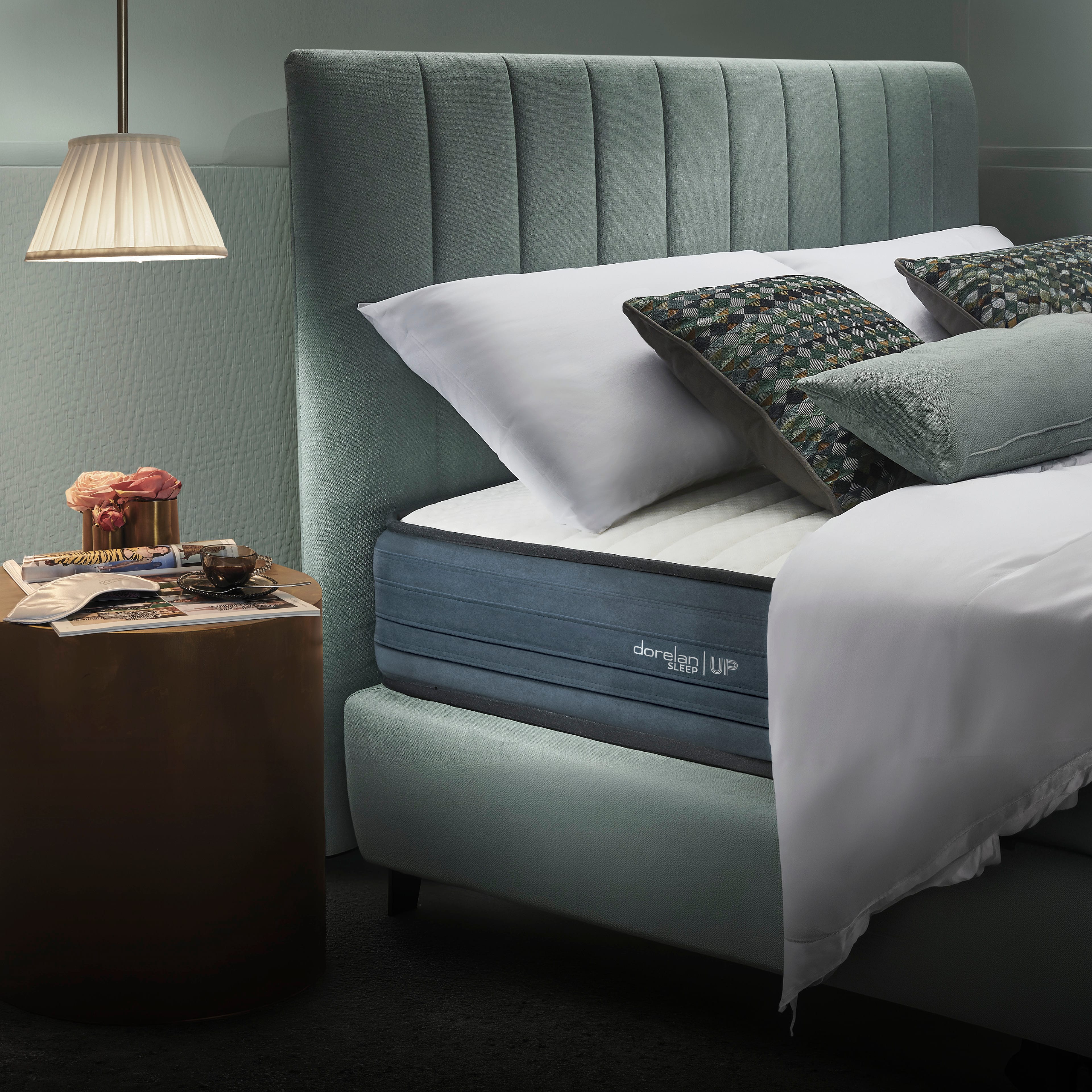 Dorelan Incanto mattress in a hotel room