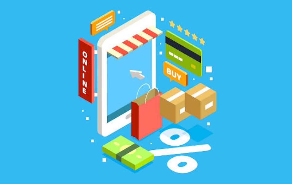 amazon e-commerce shop illustration