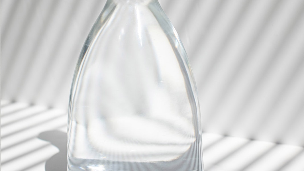 A transparent glass