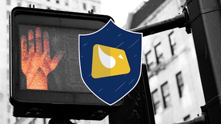 Bouclier Bizon avec un arrière plan Stop