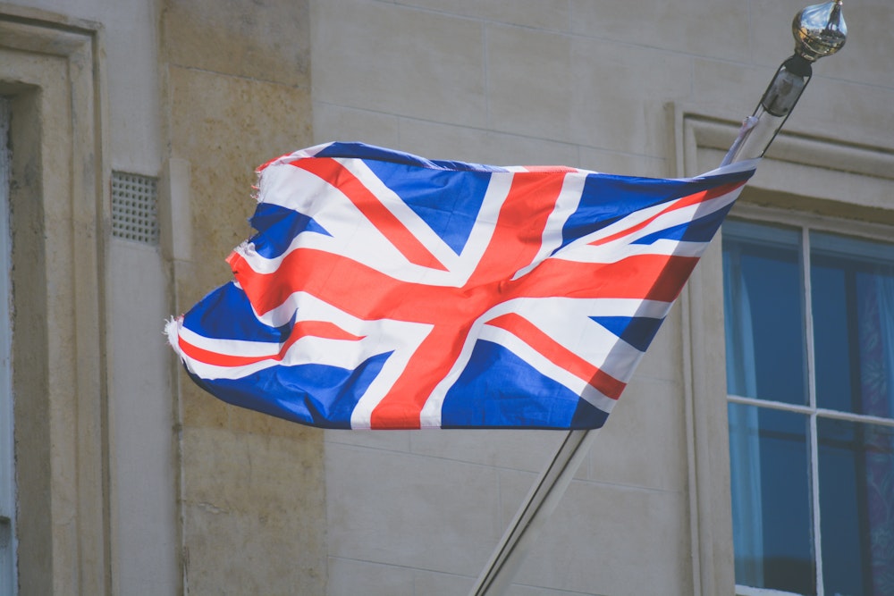 Drapeau britannique flottant