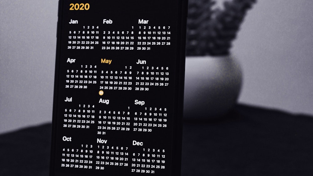 2020 key dates on Amazon calendar