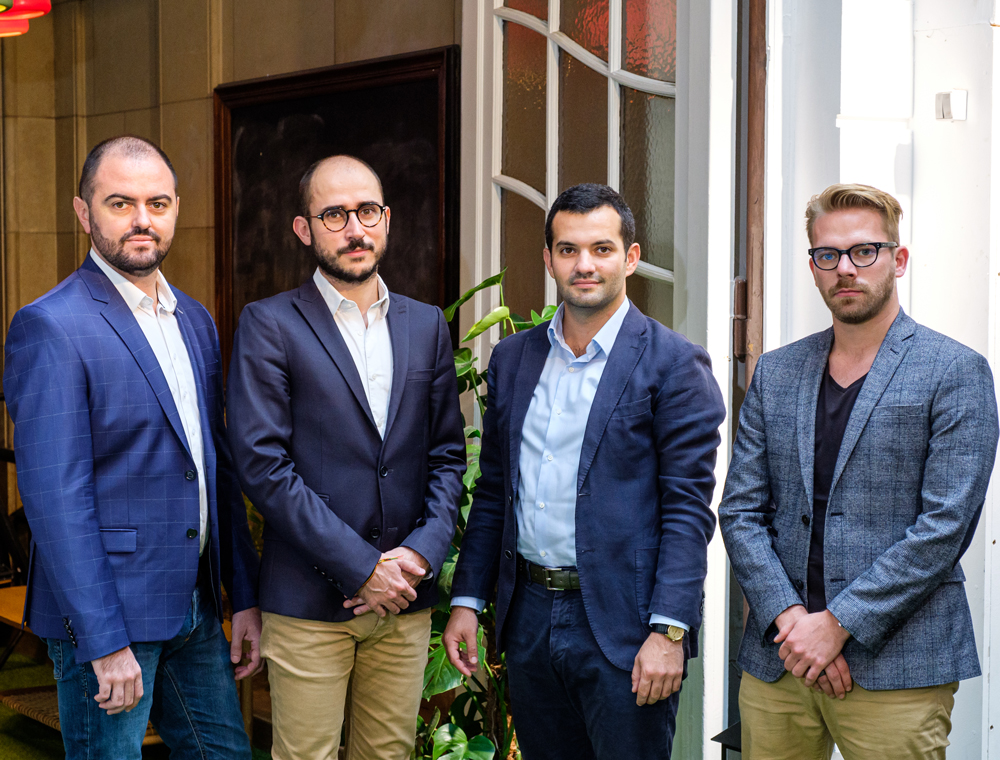Fondateurs de l'agence Bizon, Guillaume Rigallaud, Nicolas Habert, Cédric Oberto, Bertrand Marron
