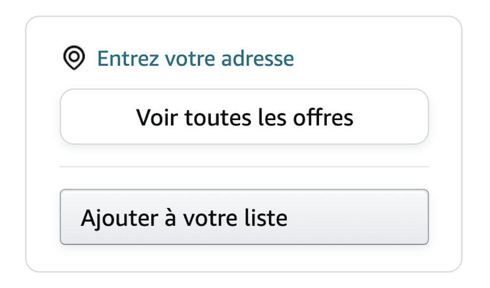 Si la Buy Box n'est pas attribuée, cette interface apparaît