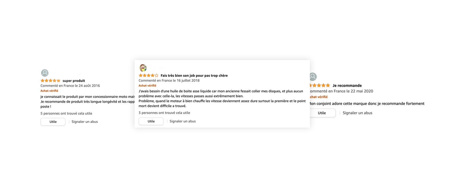 Des avis Amazon
