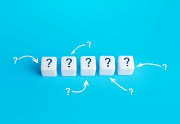 dice with question marks
