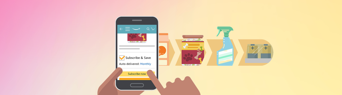 Amazon subscribe & save option illustration