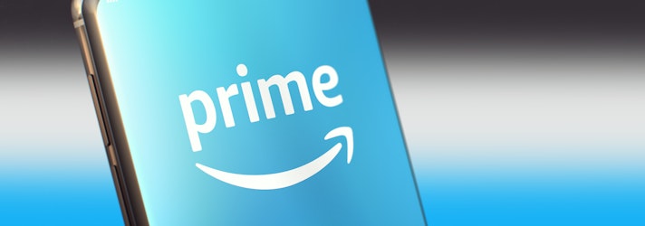 Amazon Prime logo on a smartphone