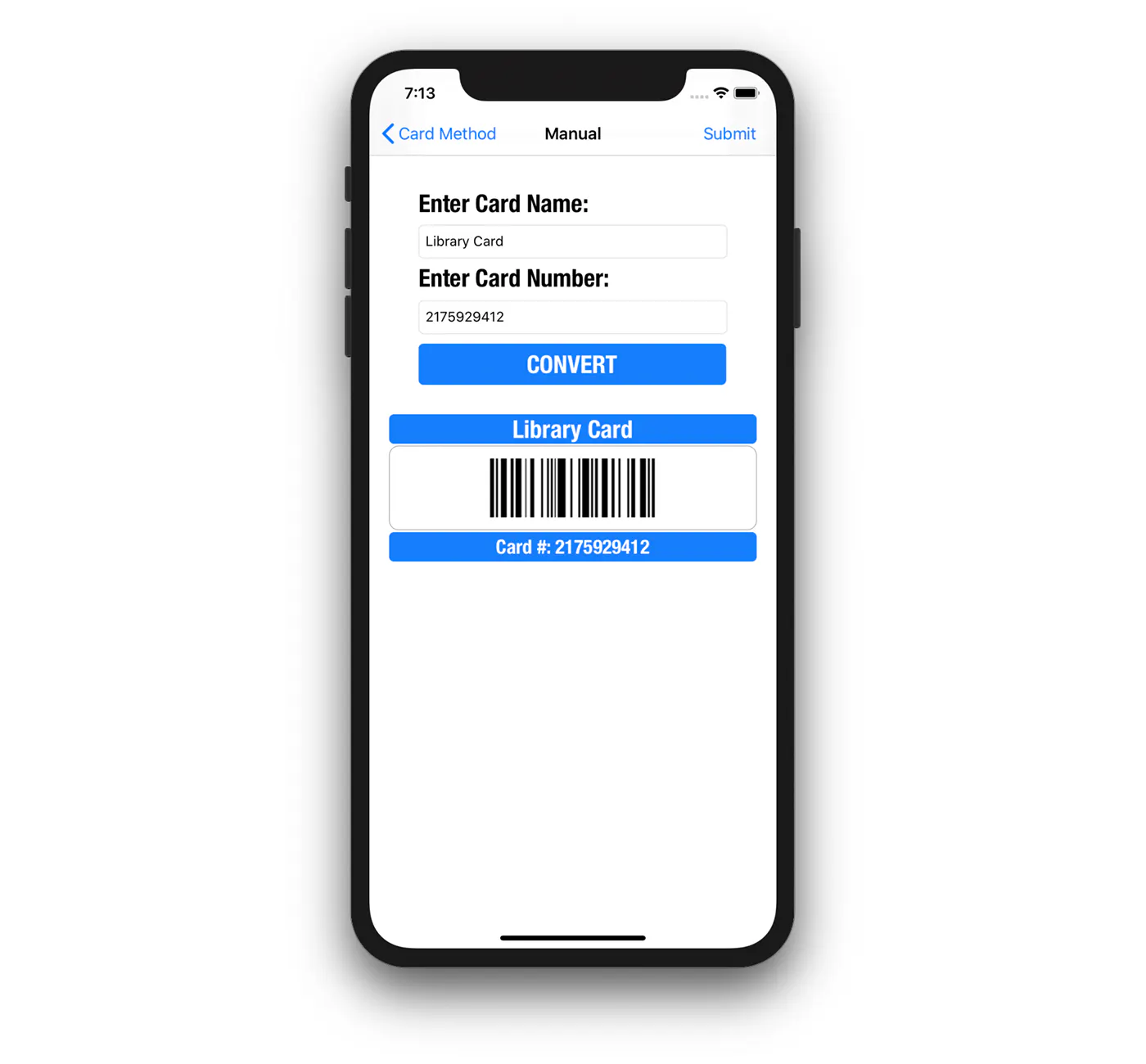 Barcode Card Scanner