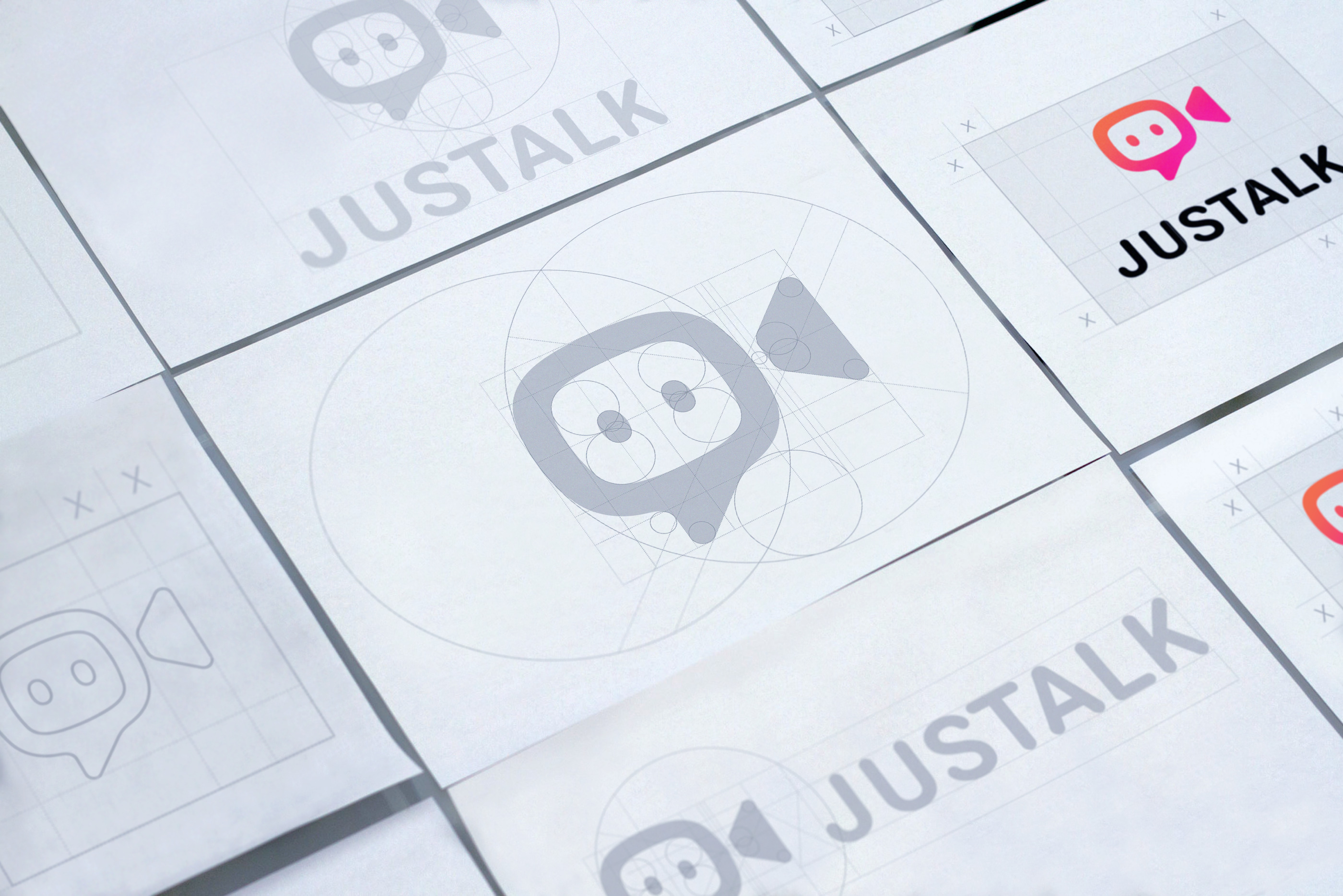 justalk logotype grid