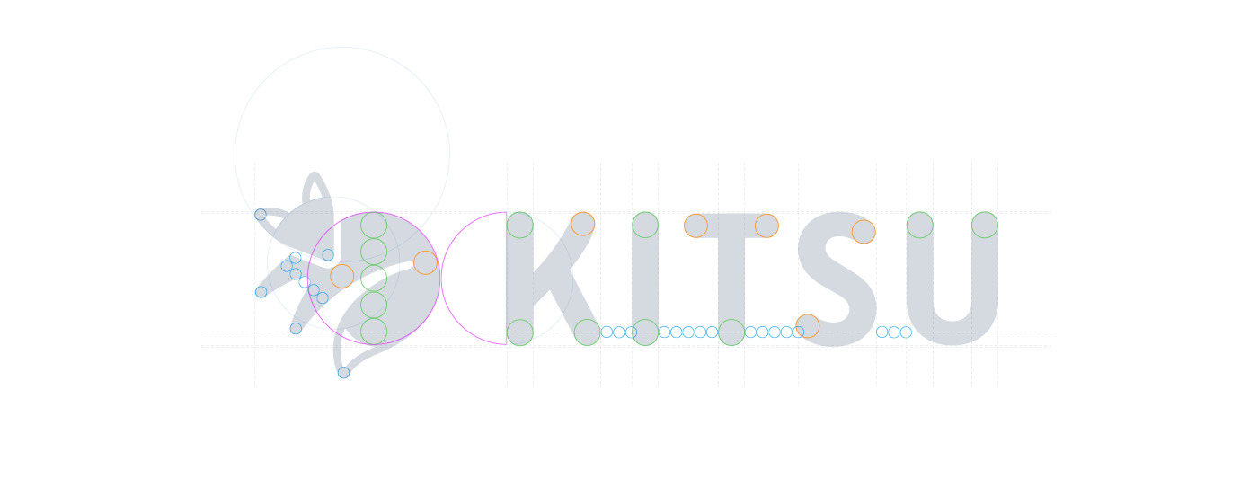 kitsu wordmark construction