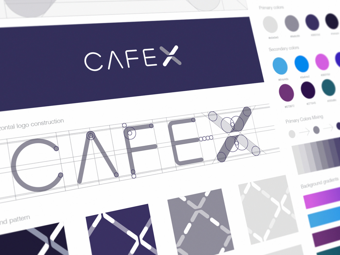 cafe x logo grid