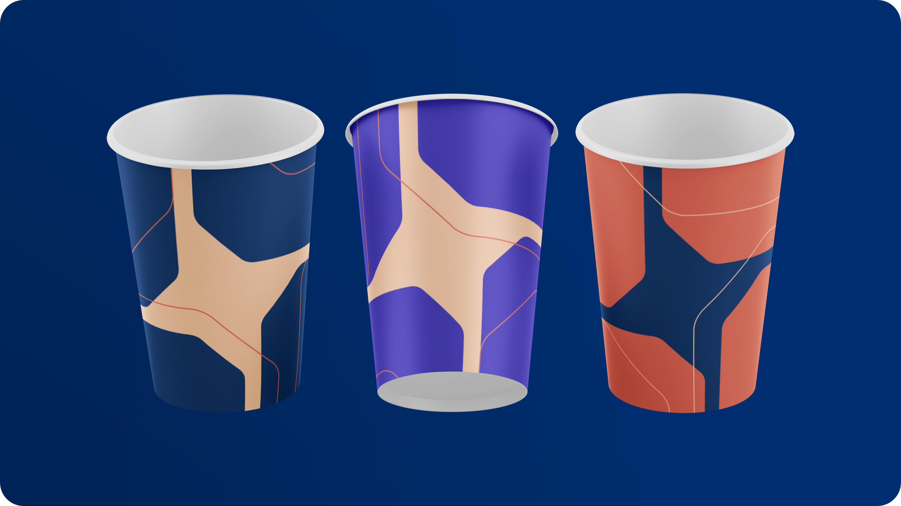 Flatfile brand application on cups