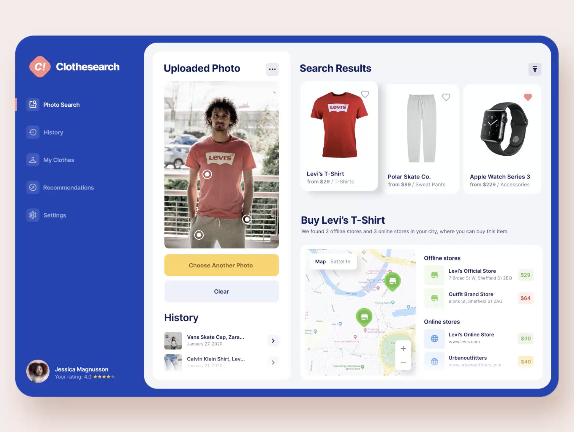  App Design Concept Clothes Finder App Ramotion Branding Agency