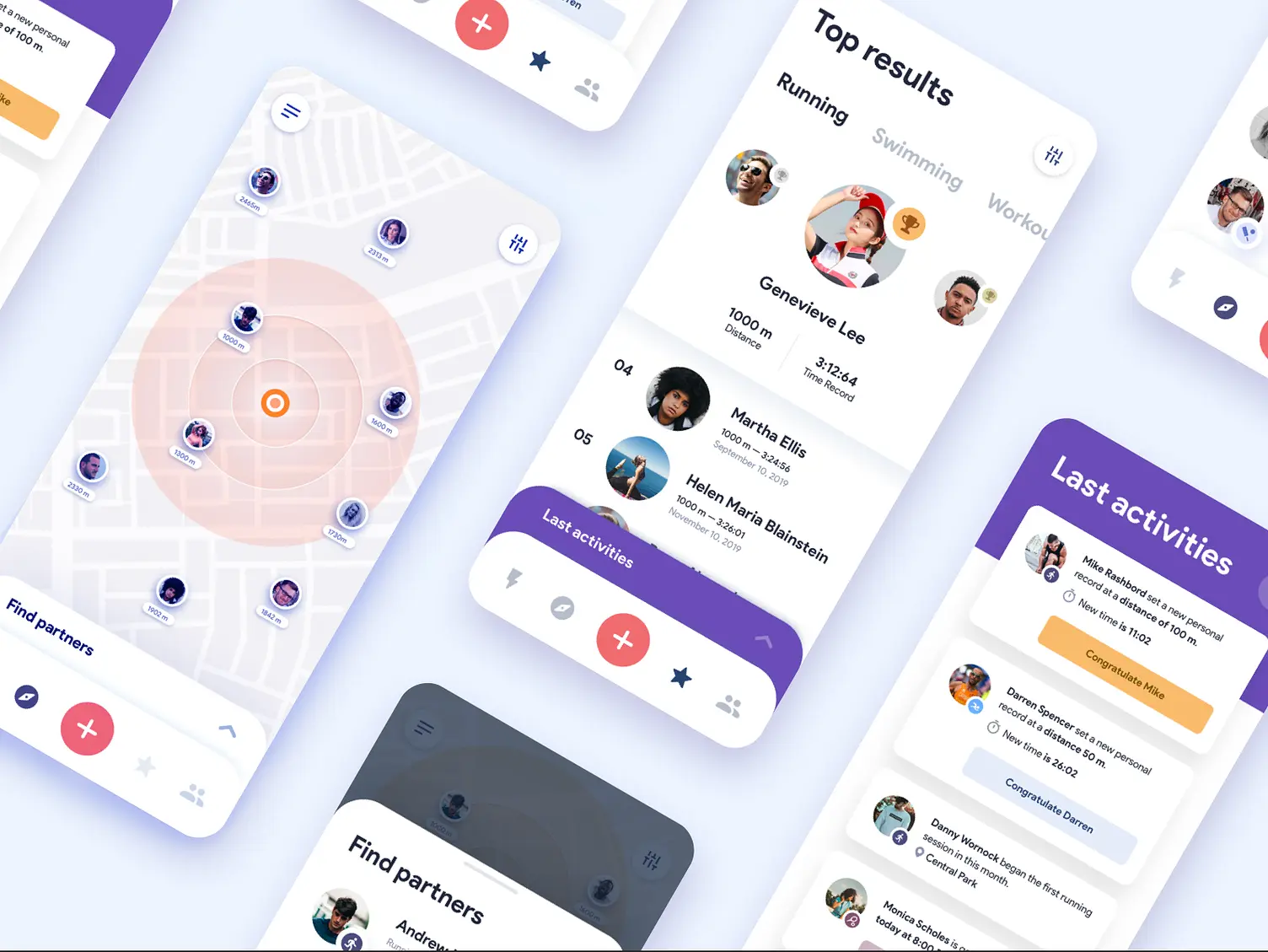 Fitness app design concept