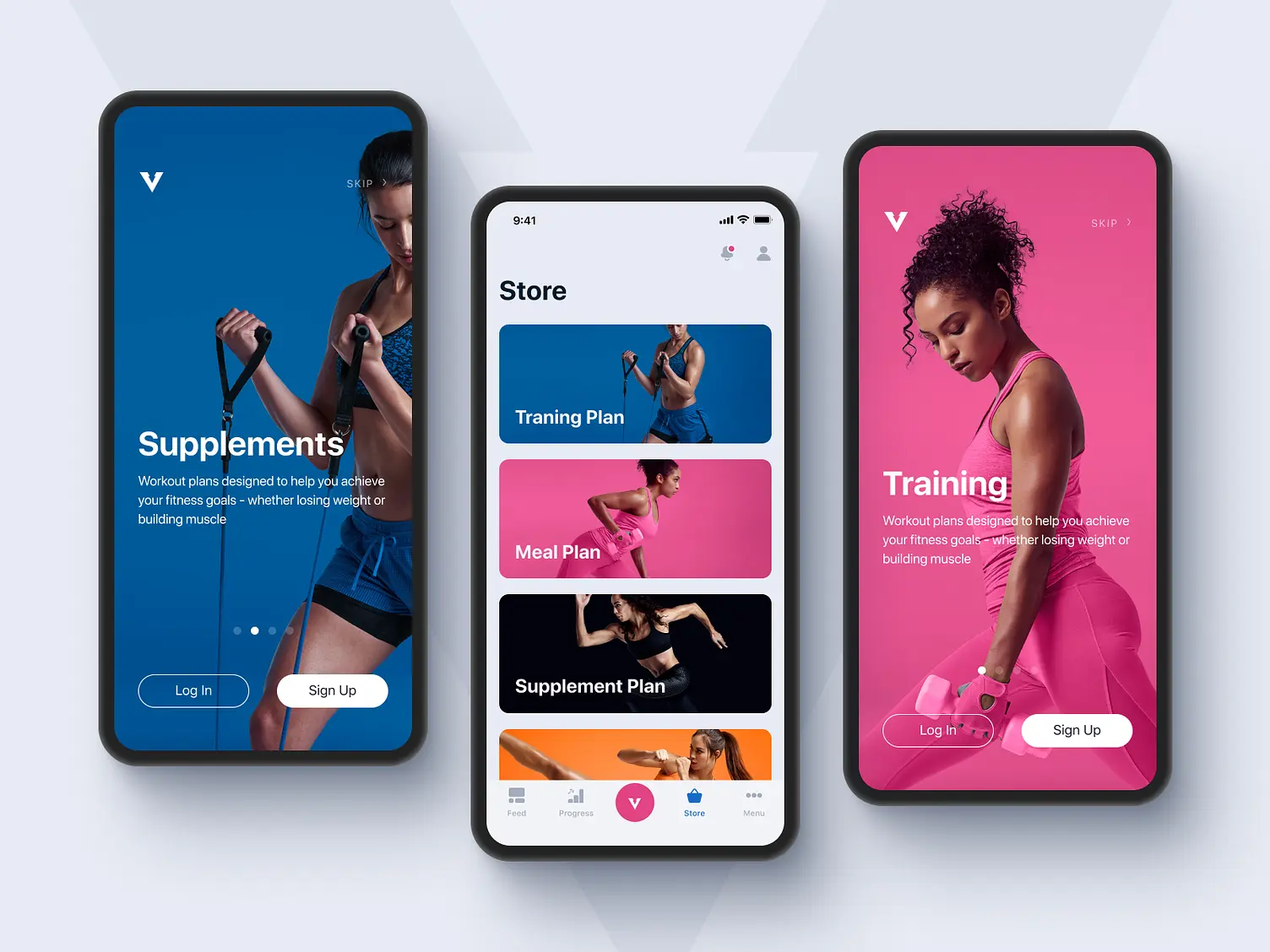 Sport training app UX design concept