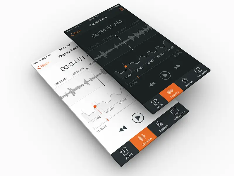 Sleep tracker app UX design concept