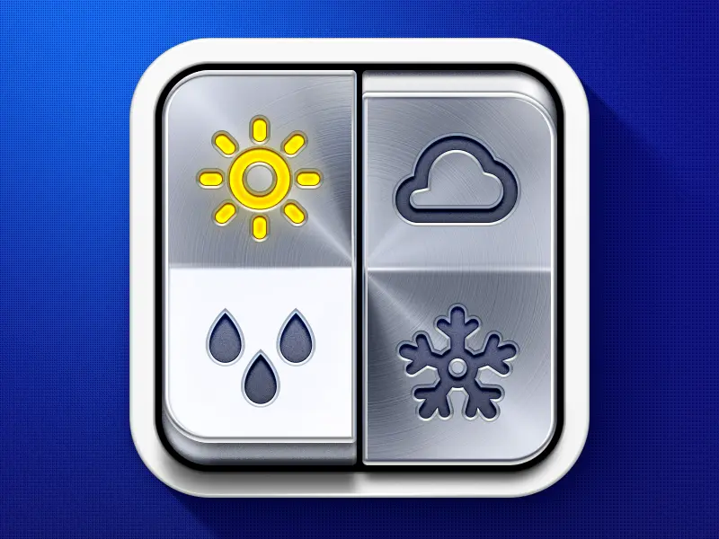 Weather app icon branding design concept