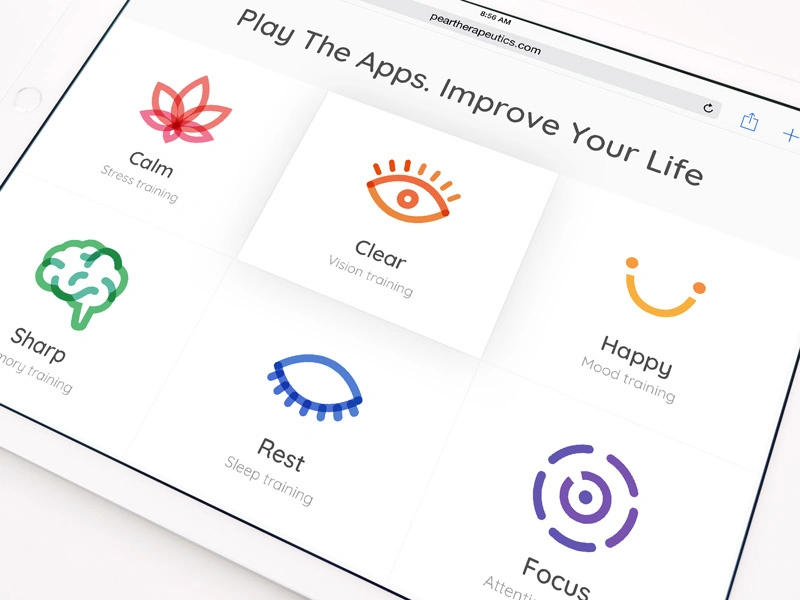 Healthcare icons website brand design concept