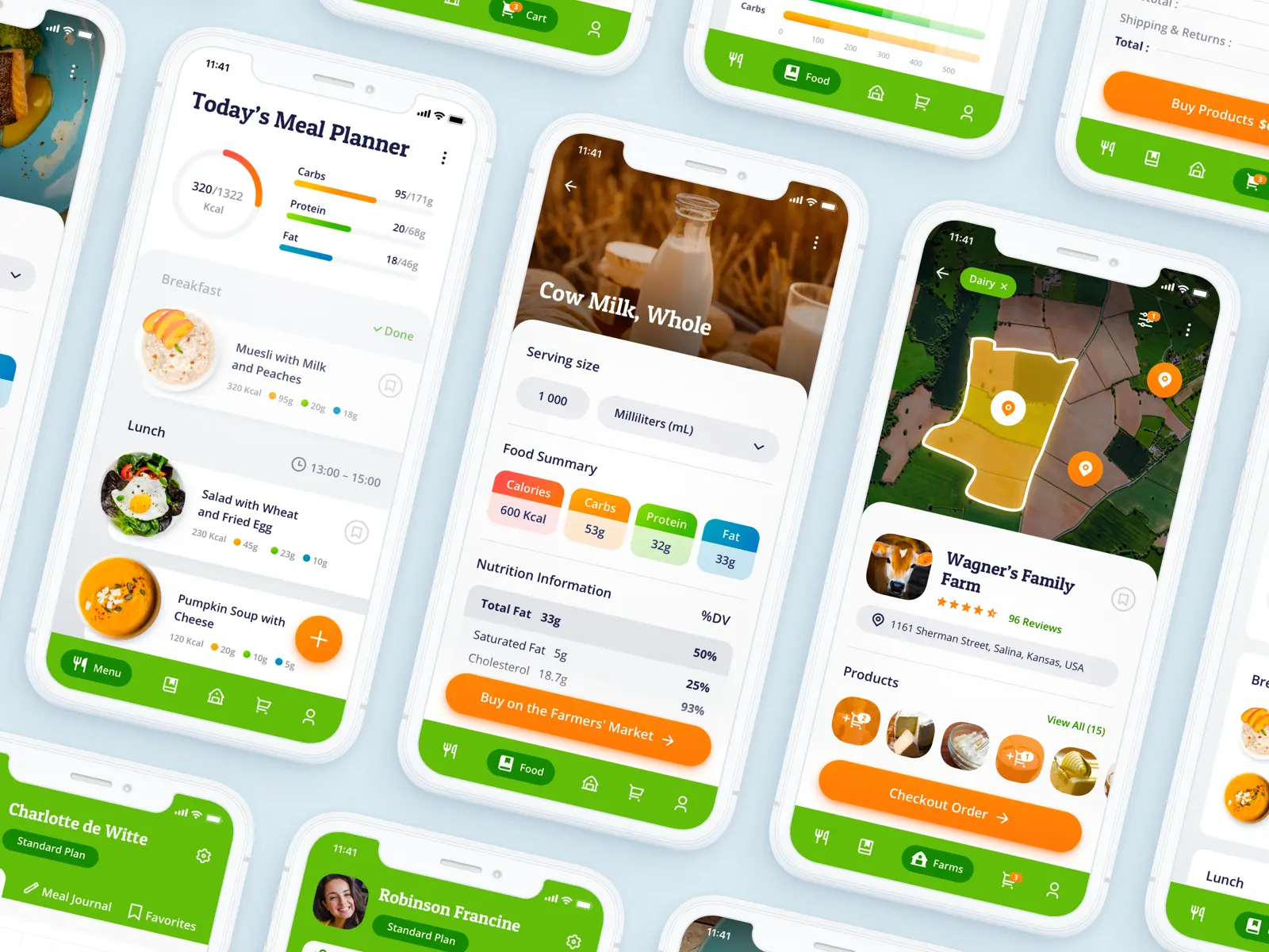 Personalized nutrition app design concept