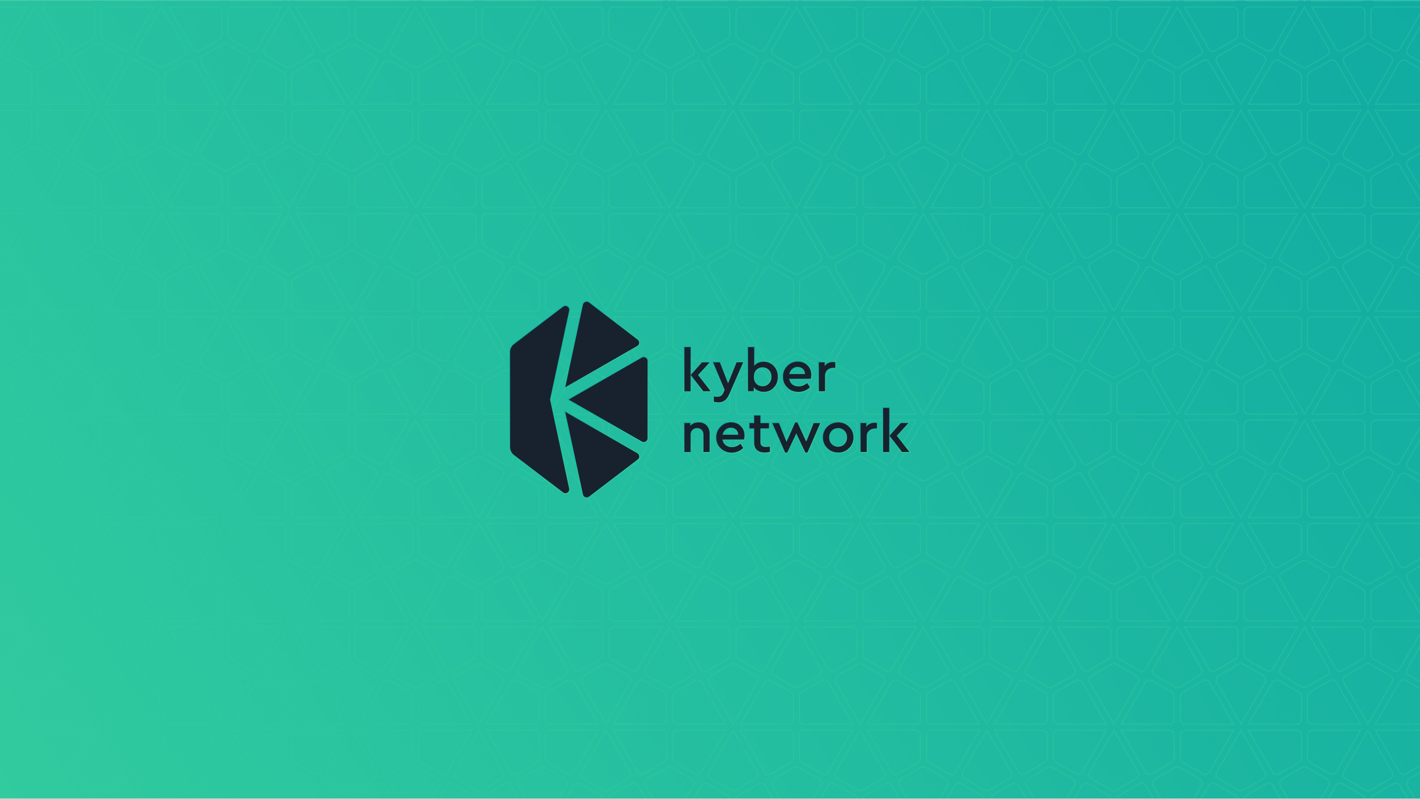 Kyber Network logo on a branded backgound