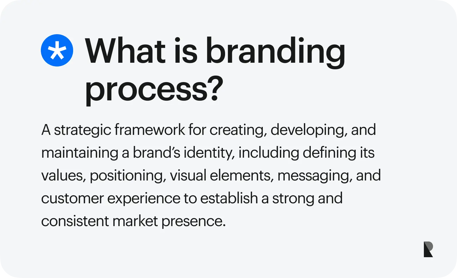 What is branding process?