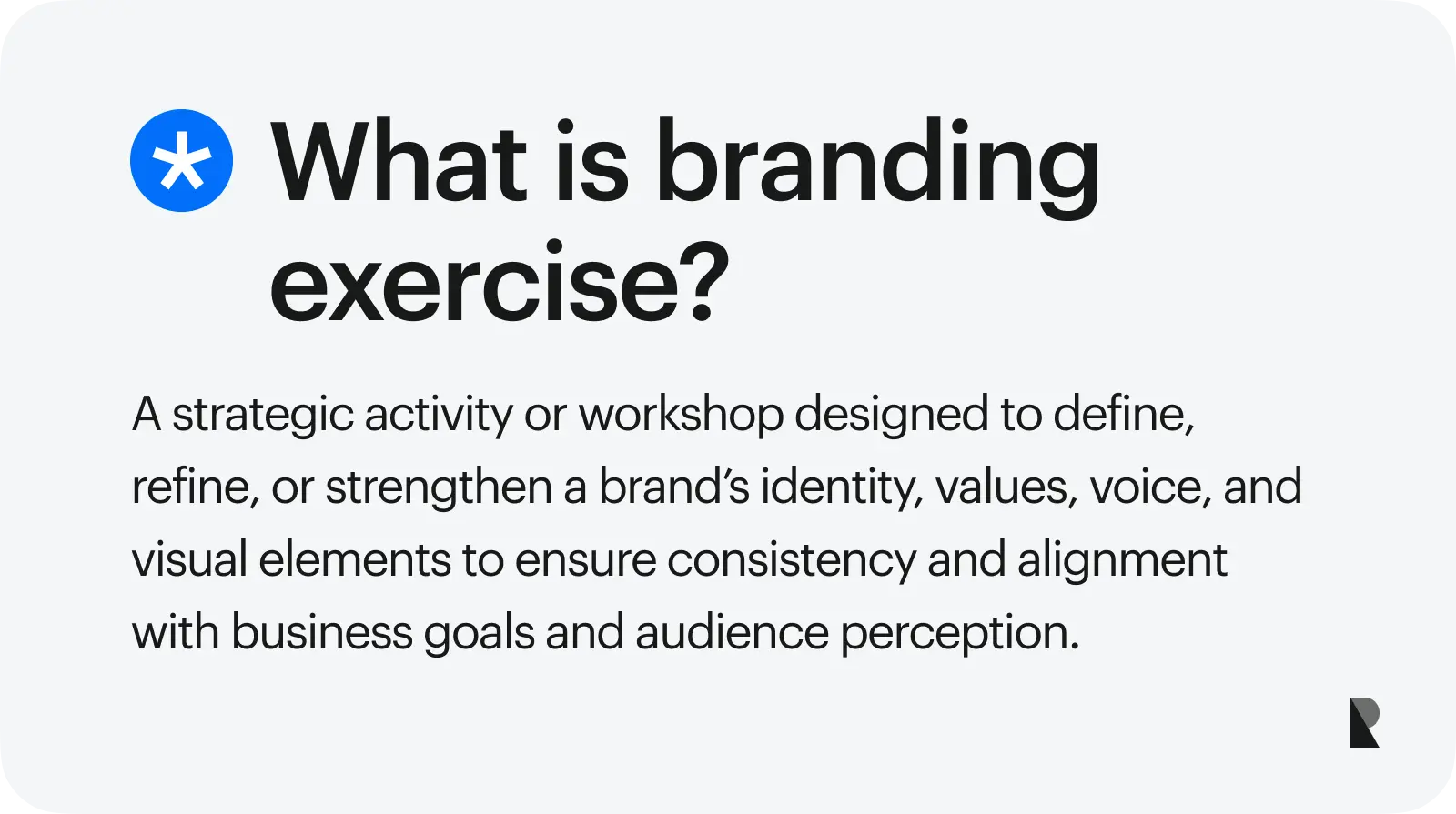 What is branding exercise?