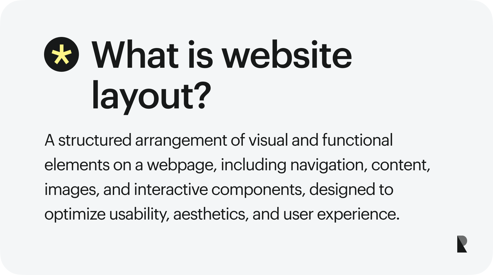 What is website layout?