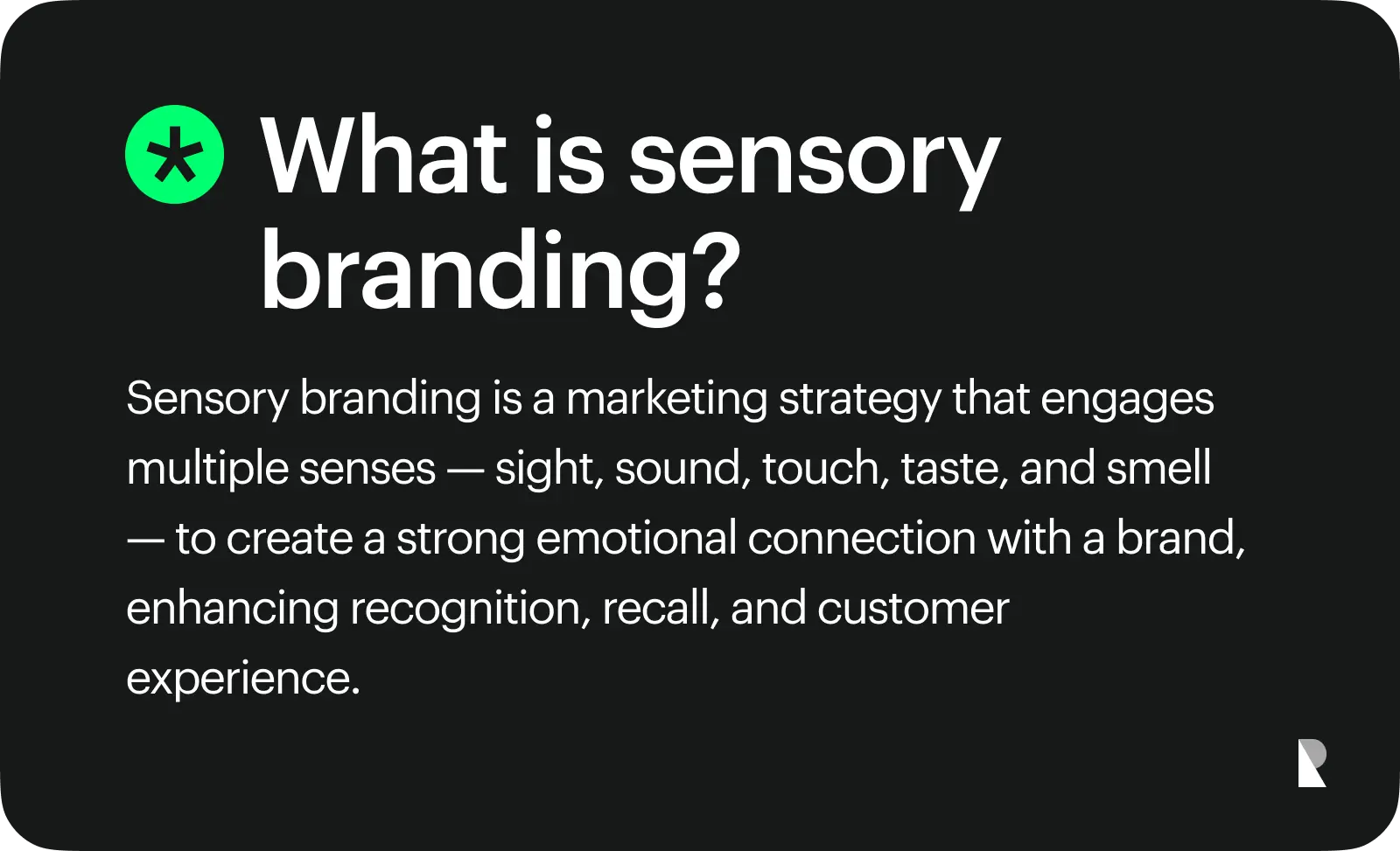 What is sensory branding?