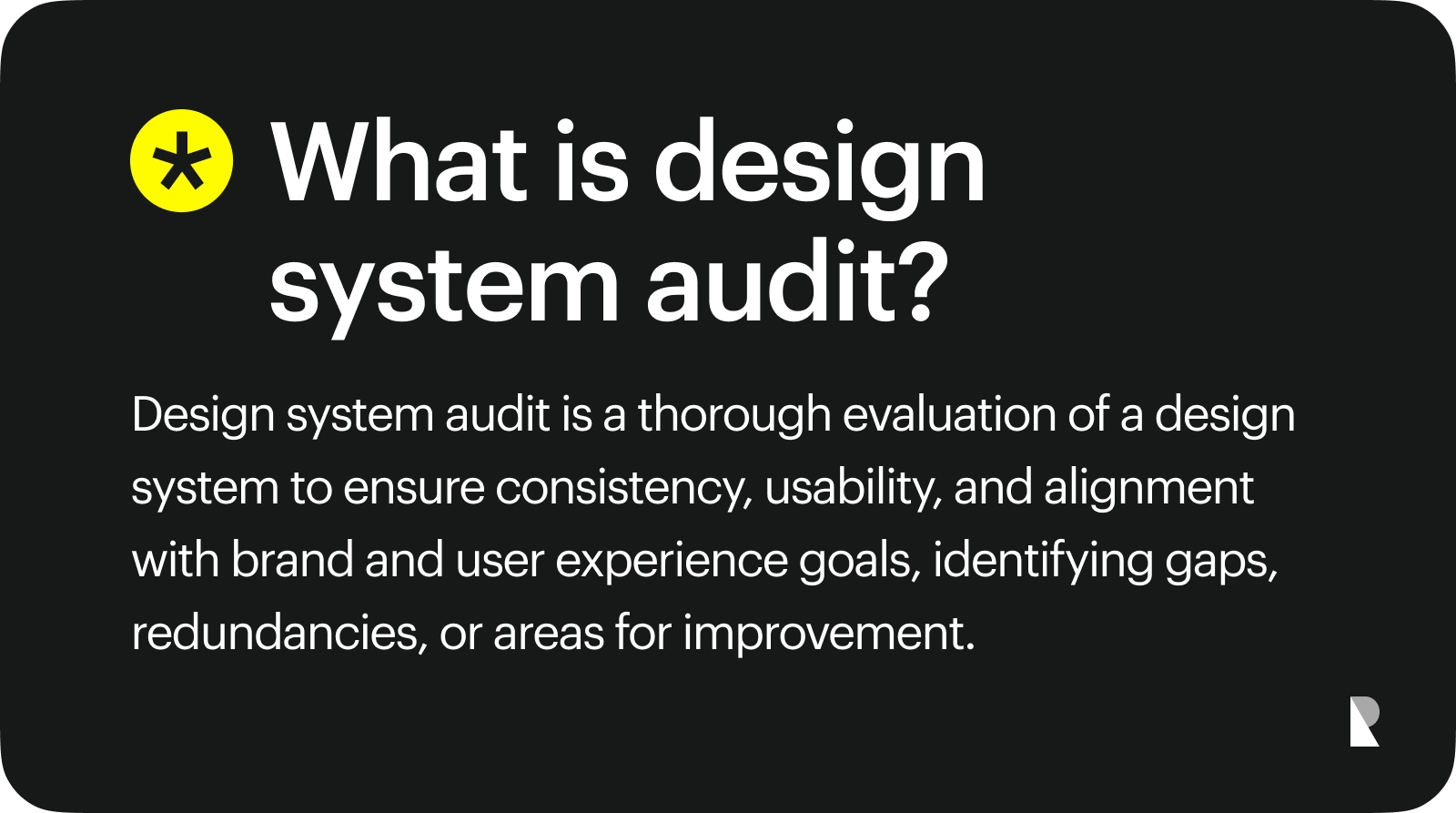 What is design system audit?