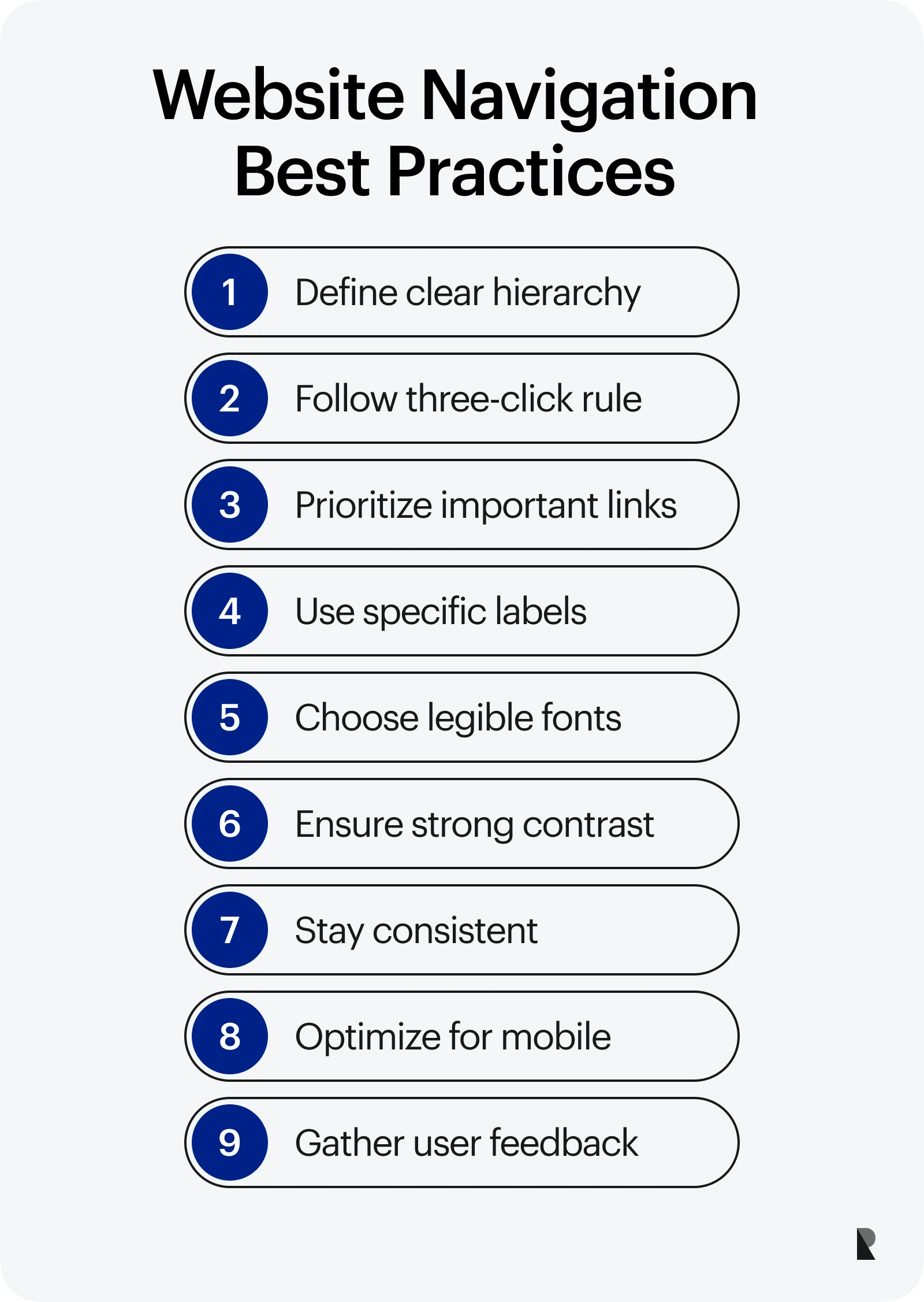 website navigation best practices