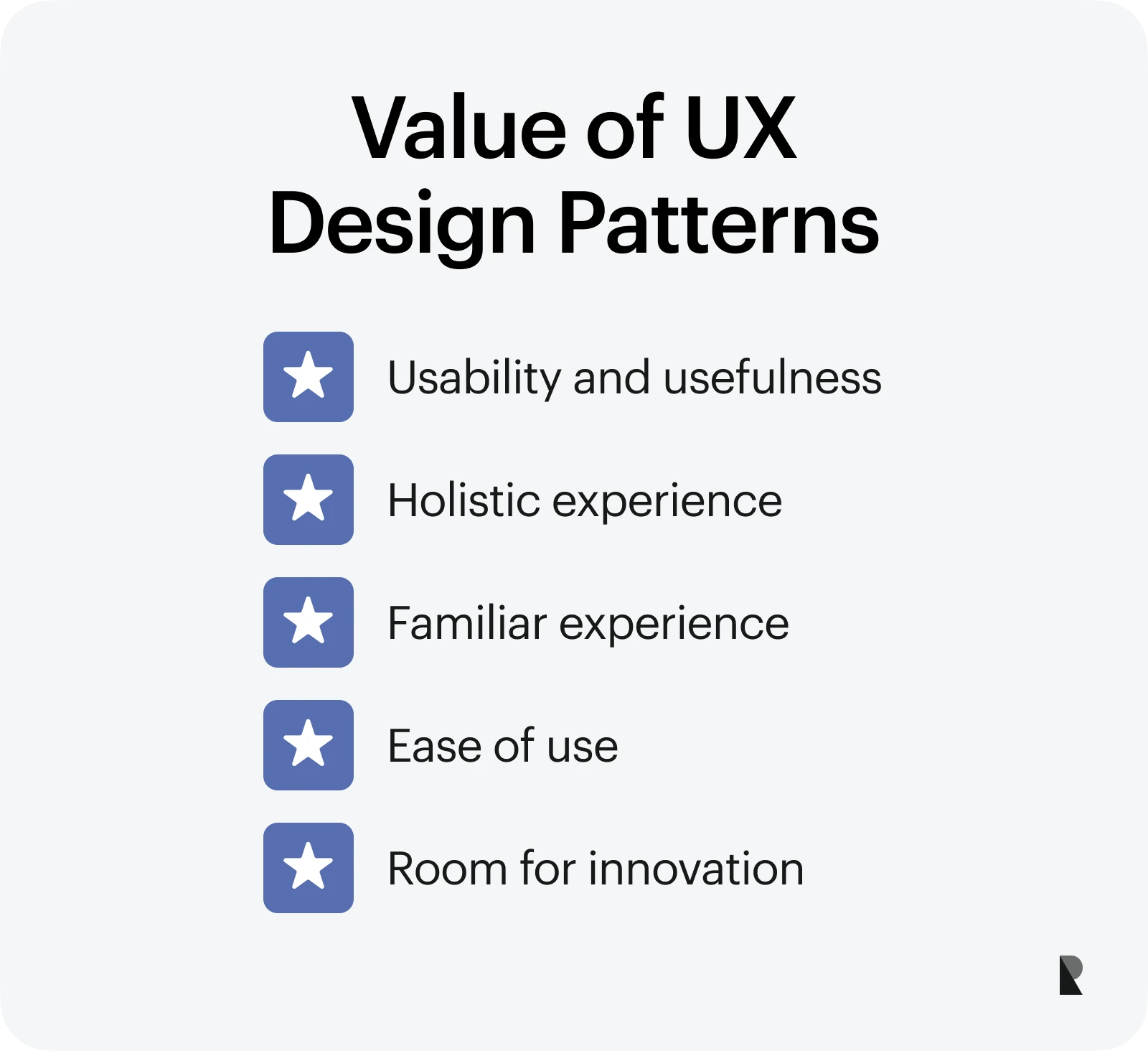 UX design patterns value