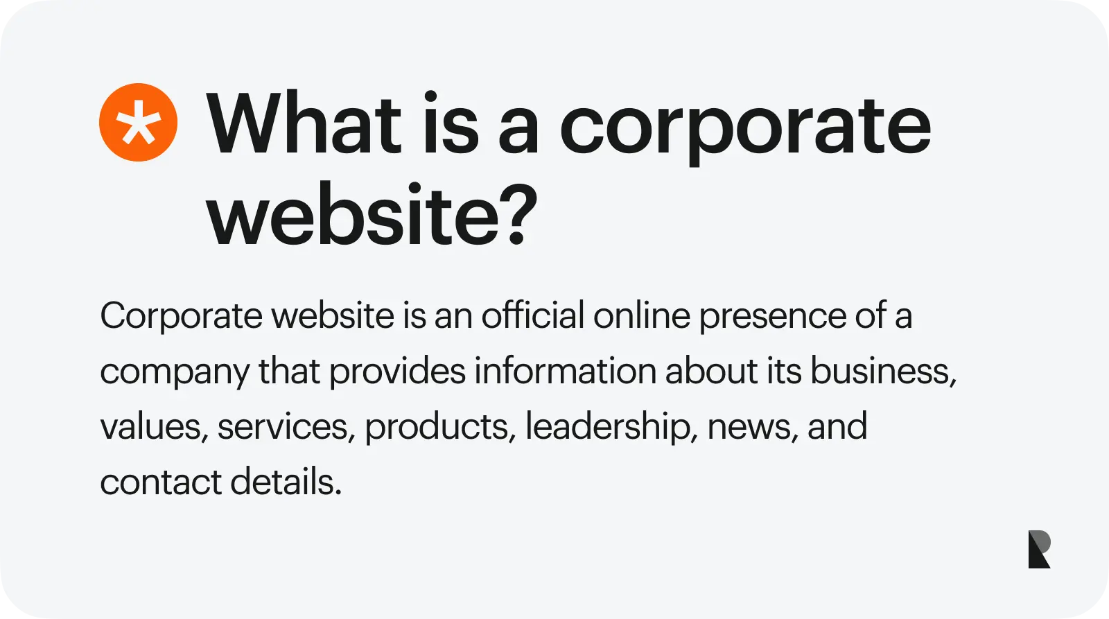 what is corporate website?