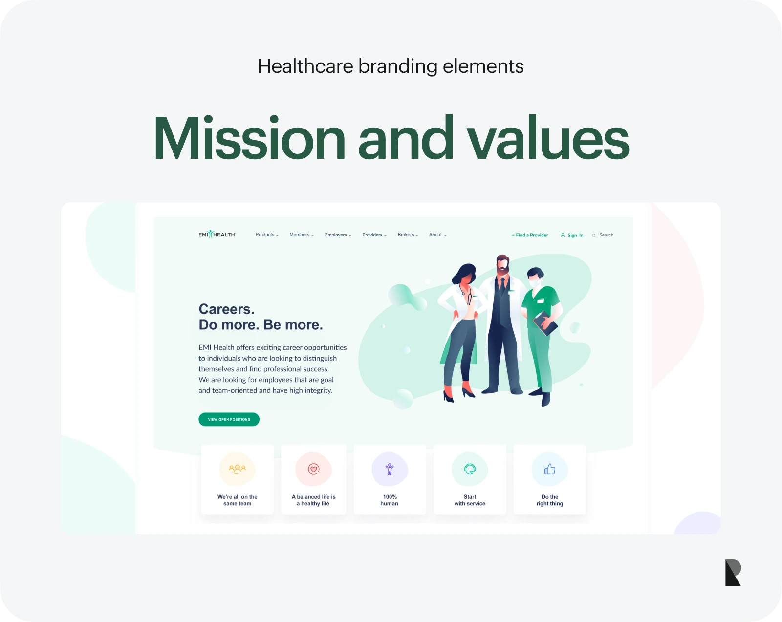 mission and values in healthcare branding