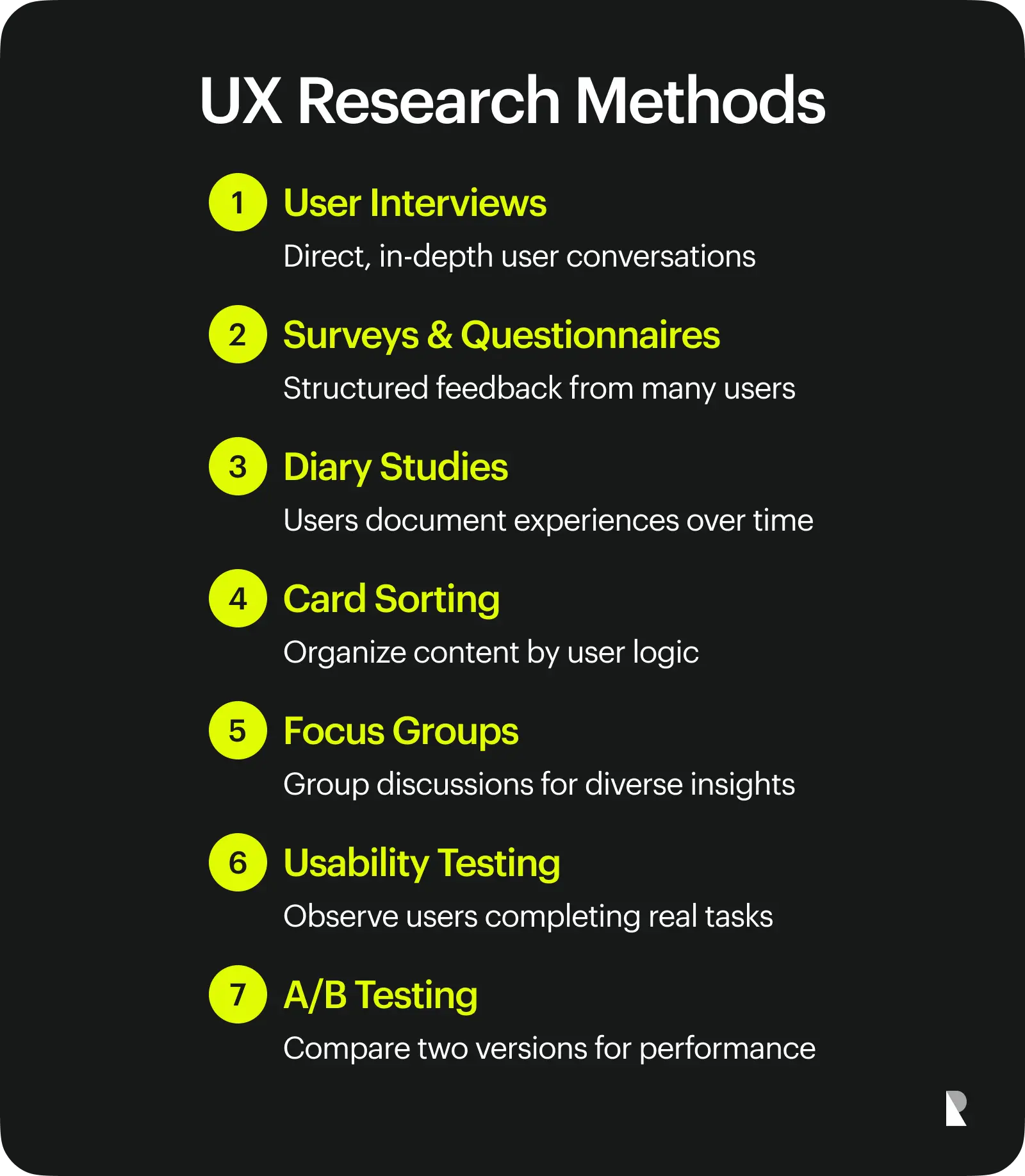 UX research methods