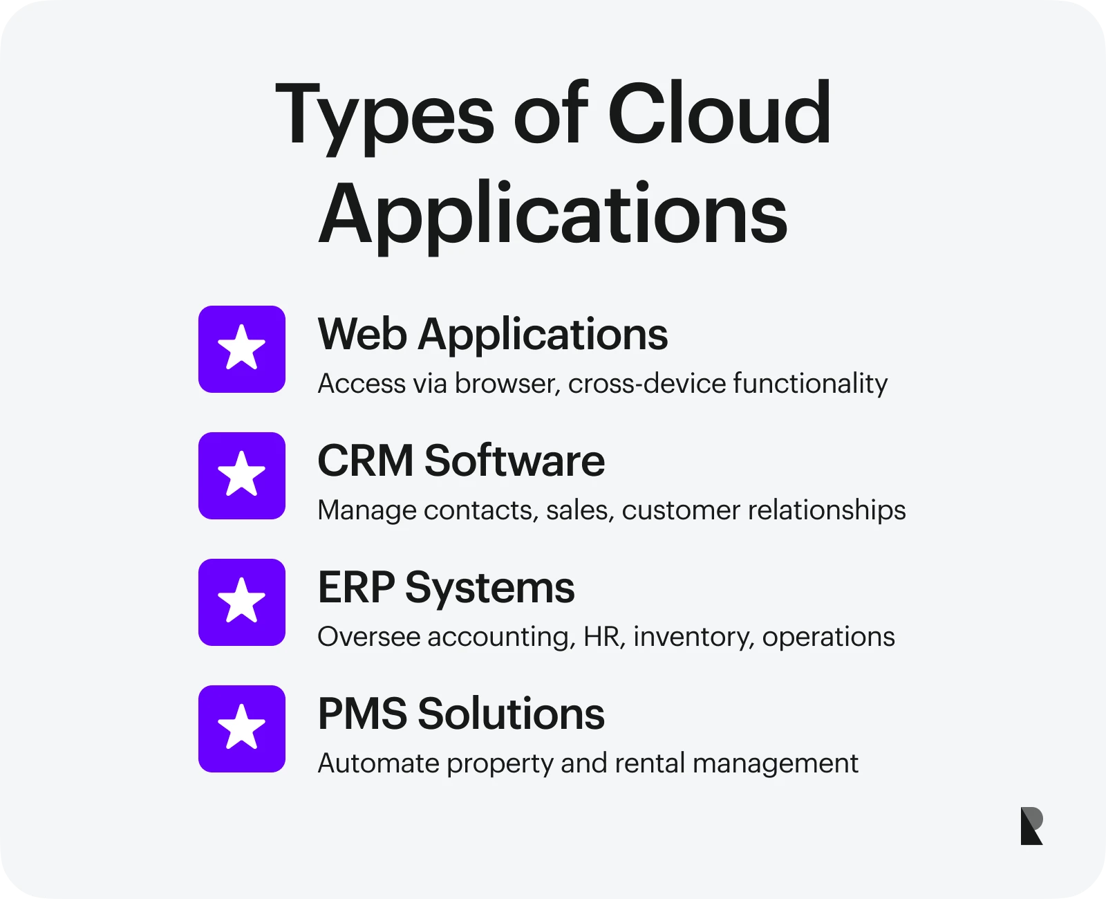 Cloud applications types